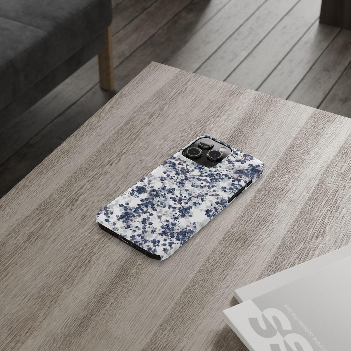 iPhone Case- White Blossom Pattern