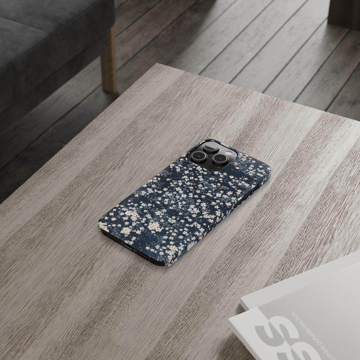 iPhone Case- Cherry Blossom Blue