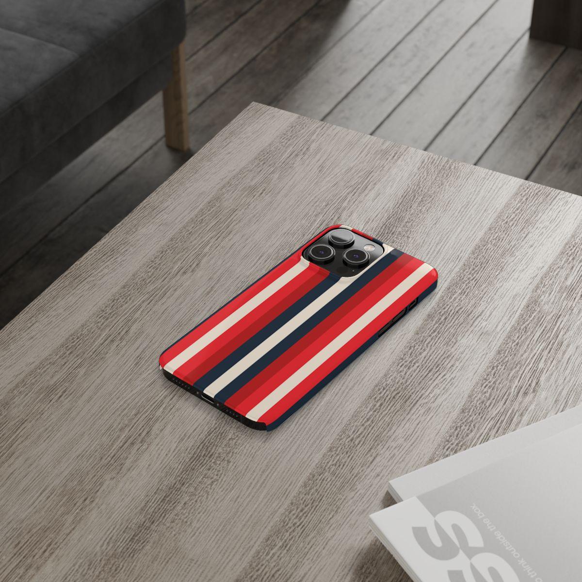 iPhone Case- Bold Red Stripes