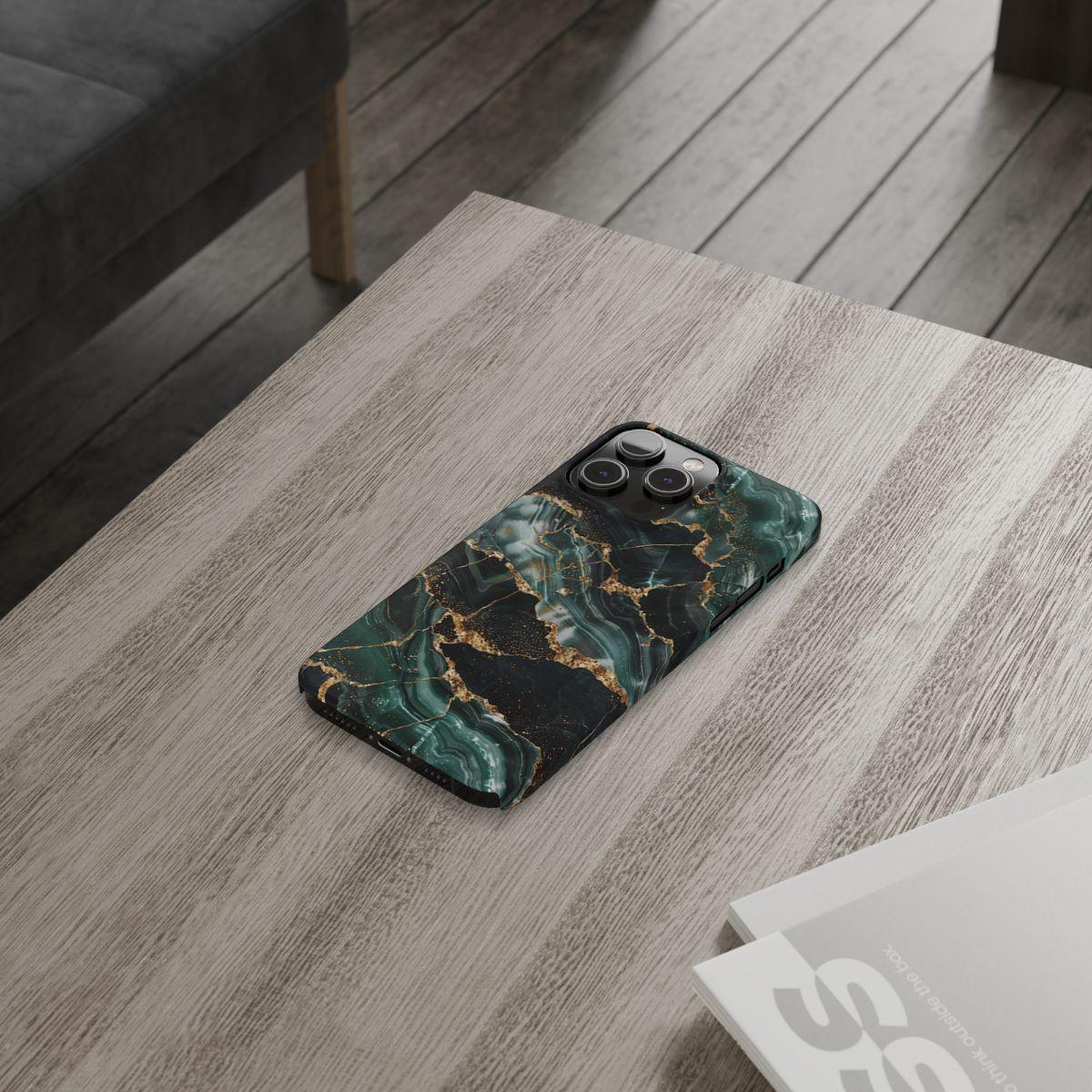 iPhone Case - Golden Vein Blue Marble