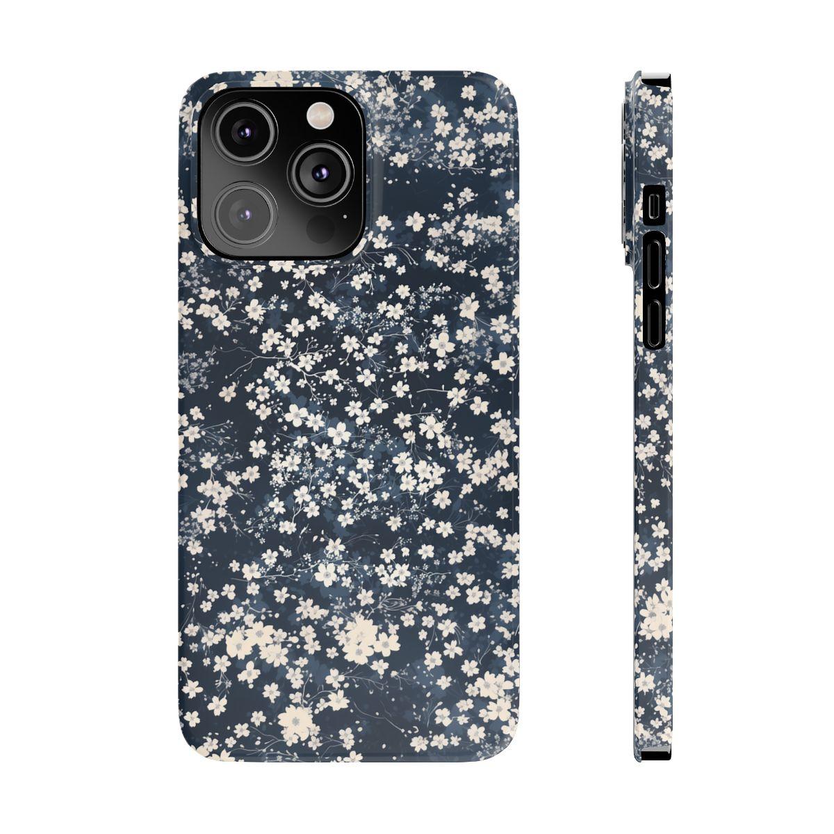 iPhone Case- Cherry Blossom Blue