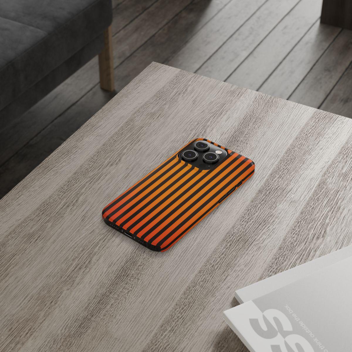 iPhone Case- Subtle Orange Stripes