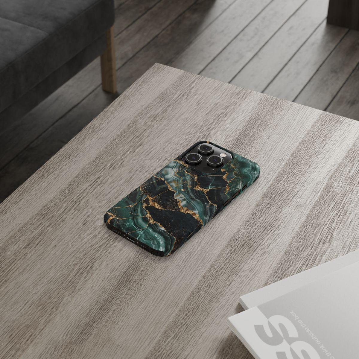 iPhone Case - Golden Vein Blue Marble