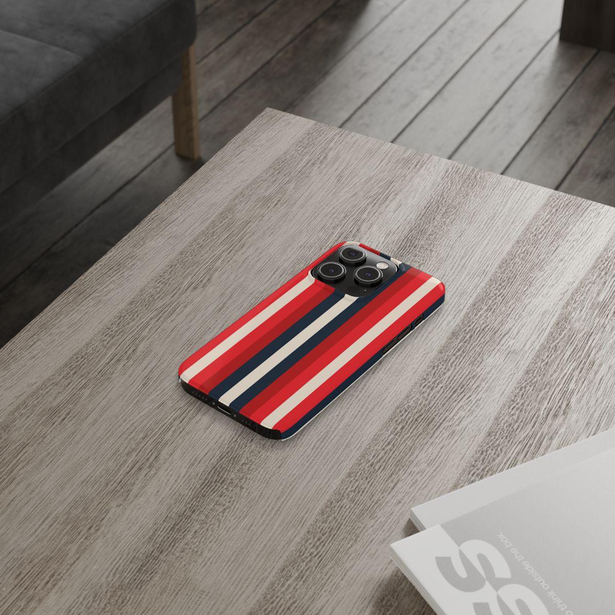 iPhone Case- Bold Red Stripes