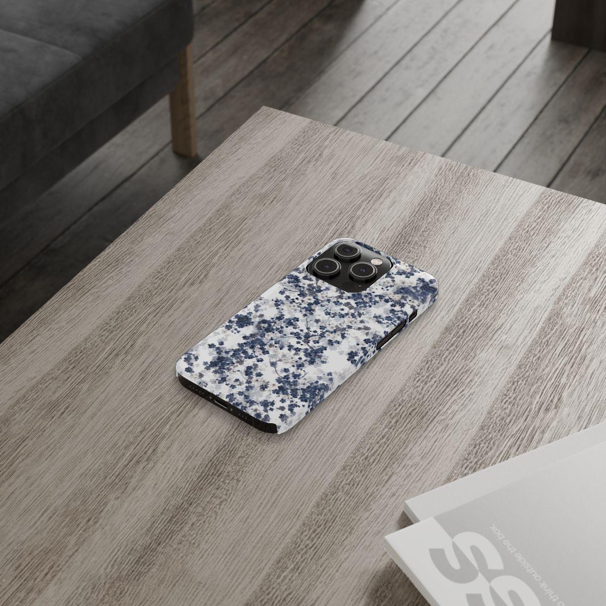 iPhone Case- White Blossom Pattern