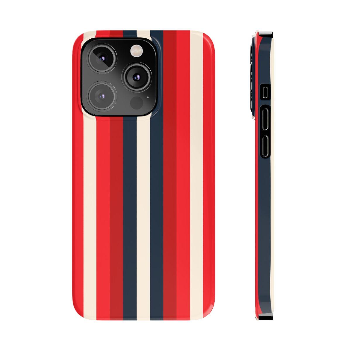 iPhone Case- Bold Red Stripes