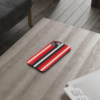 iPhone Case- Bold Red Stripes