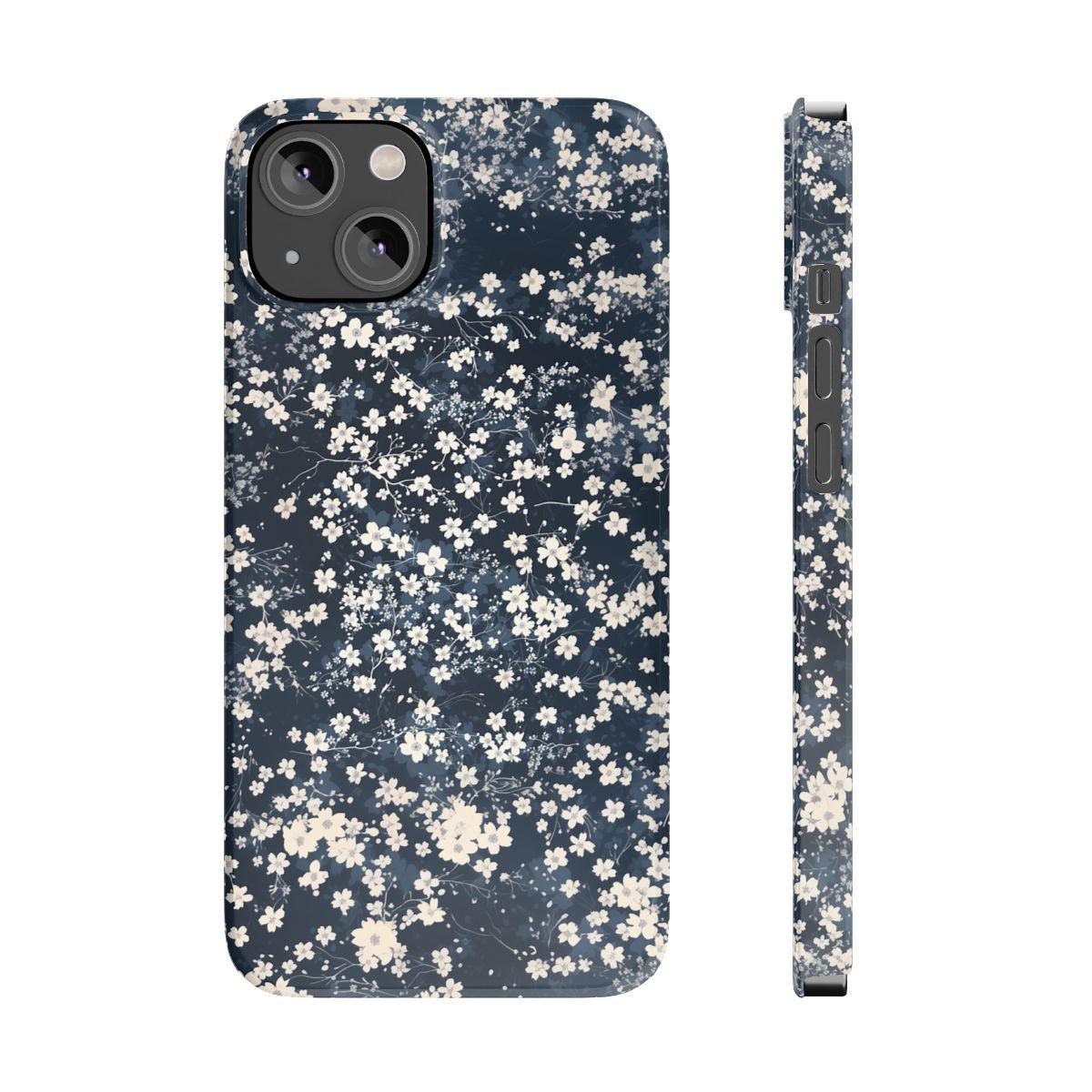 iPhone Case- Cherry Blossom Blue