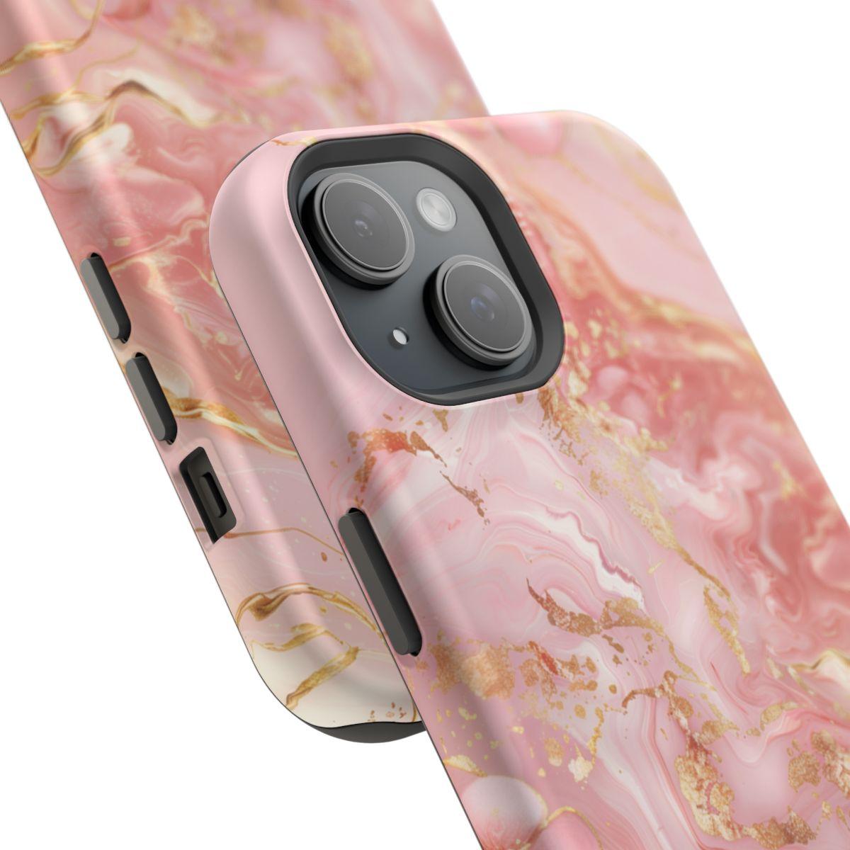 iPhone Case - Golden Vein Pink Marble.