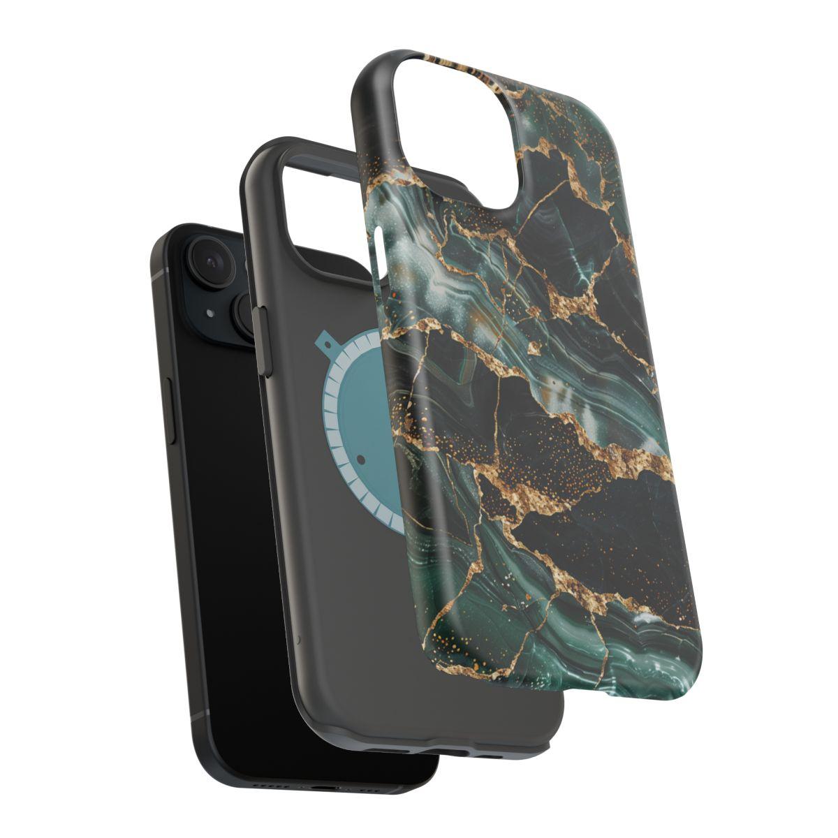 iPhone Case - Golden Vein Blue Marble.