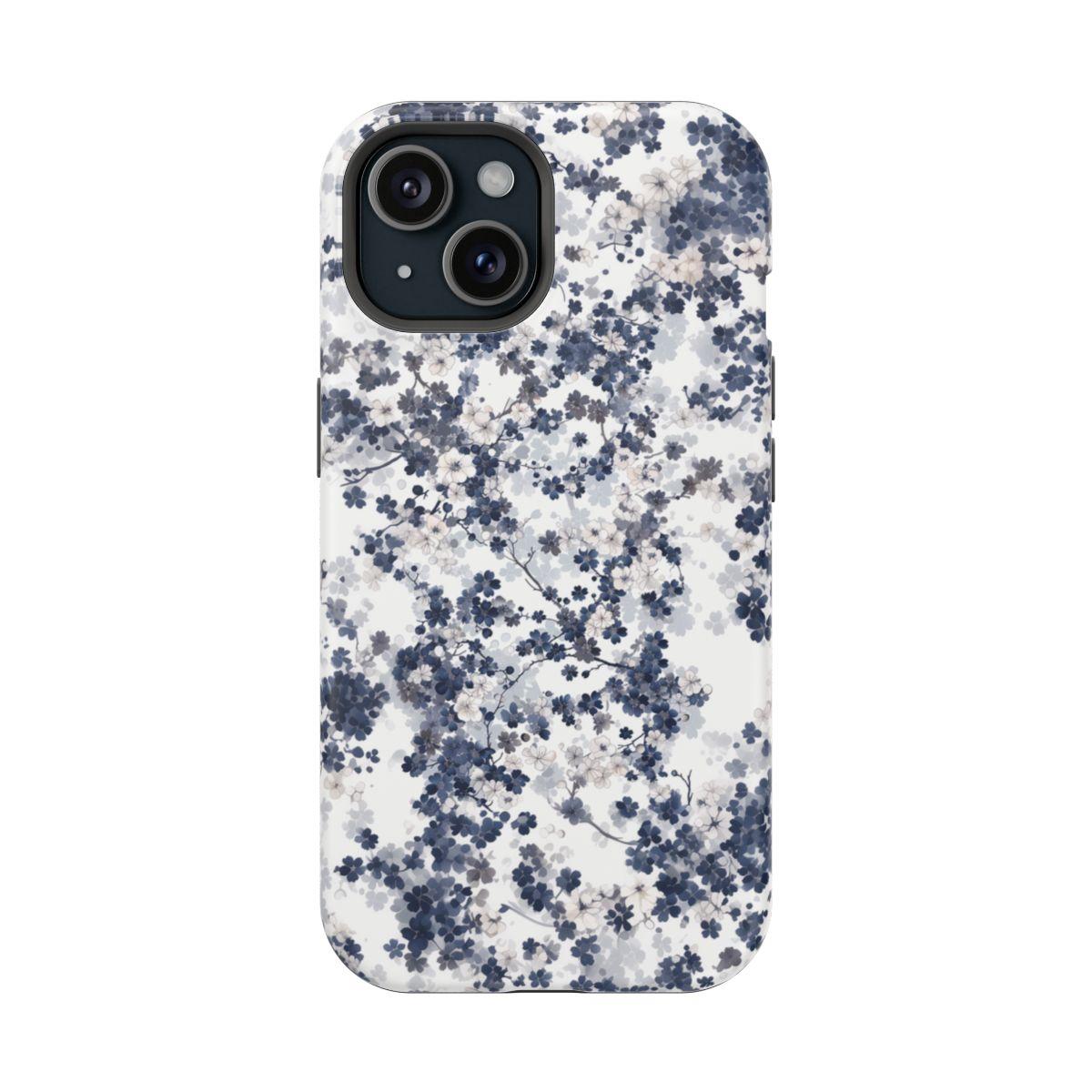 iPhone Case- White Blossom Pattern.