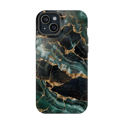 iPhone Case - Golden Vein Blue Marble.