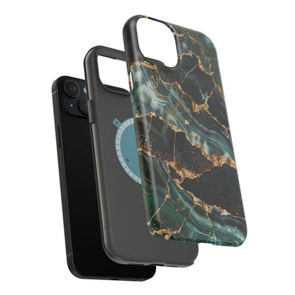 iPhone Case - Golden Vein Blue Marble.