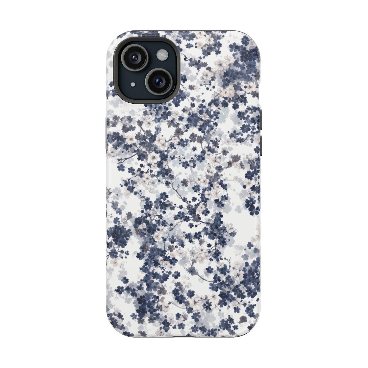 iPhone Case- White Blossom Pattern.