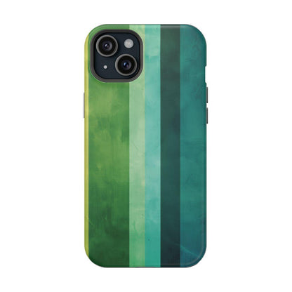 iPhone Case- Vibrant Green Stripes.