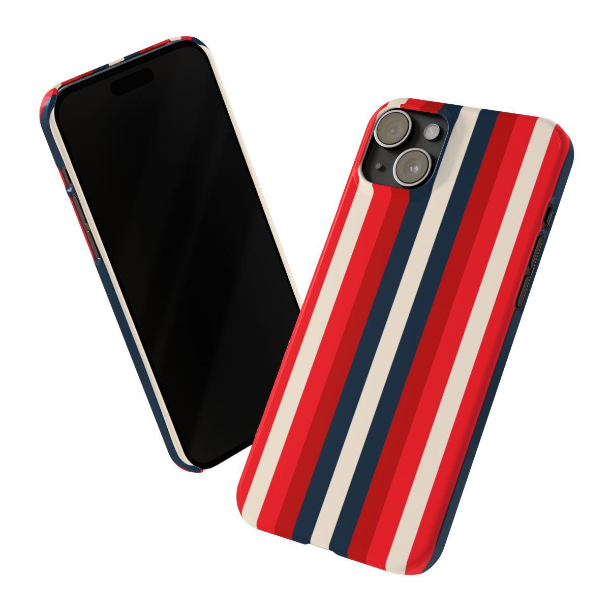 iPhone Case- Bold Red Stripes