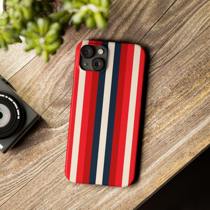 iPhone Case- Bold Red Stripes