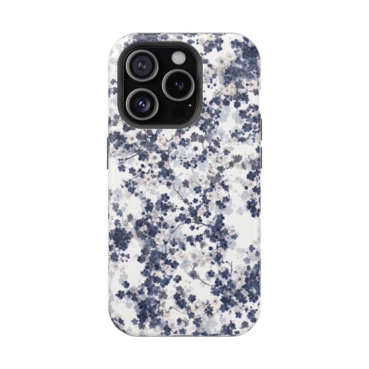 iPhone Case- White Blossom Pattern.