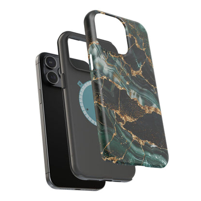 iPhone Case - Golden Vein Blue Marble.