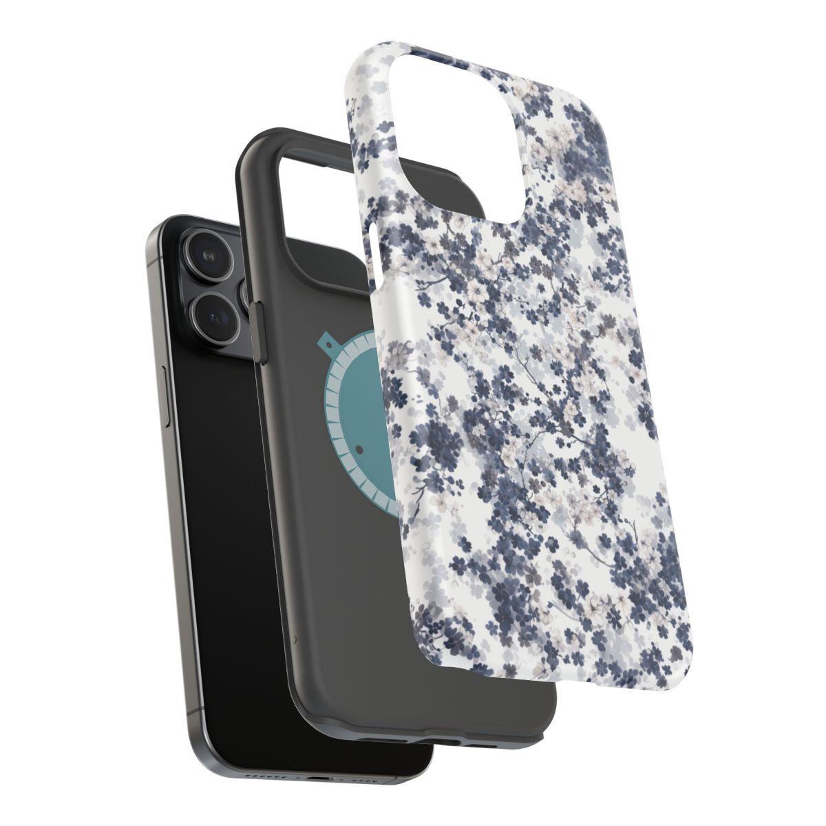 iPhone Case- White Blossom Pattern.