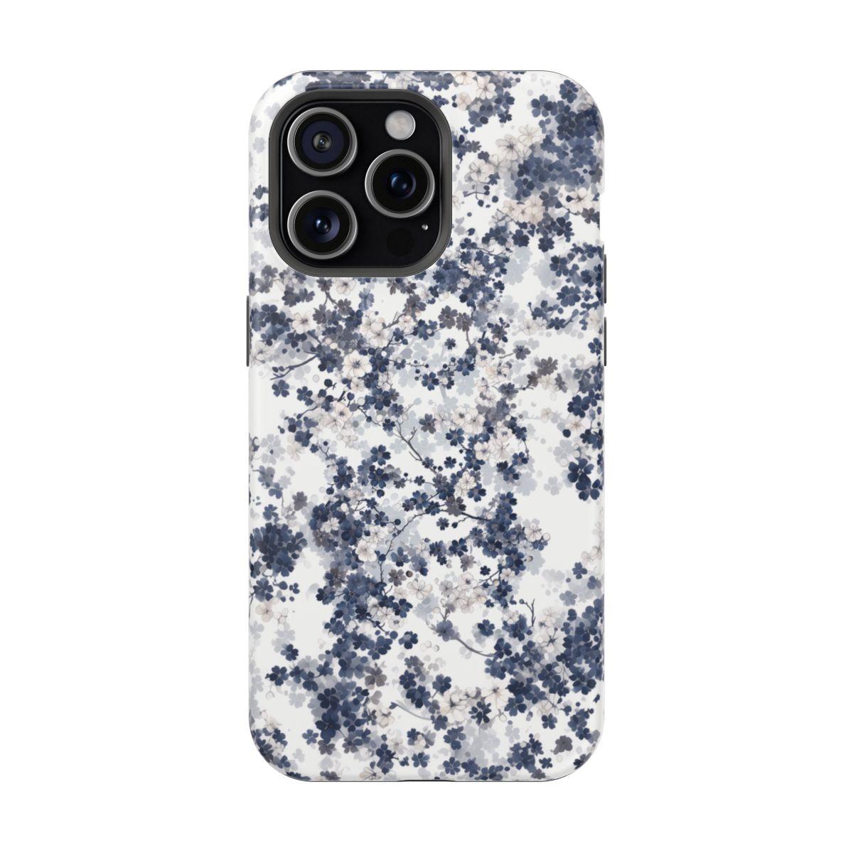 iPhone Case- White Blossom Pattern.