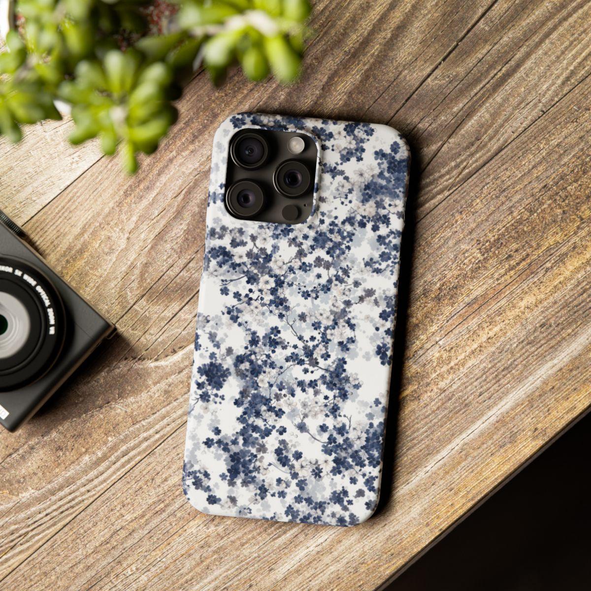 iPhone Case- White Blossom Pattern