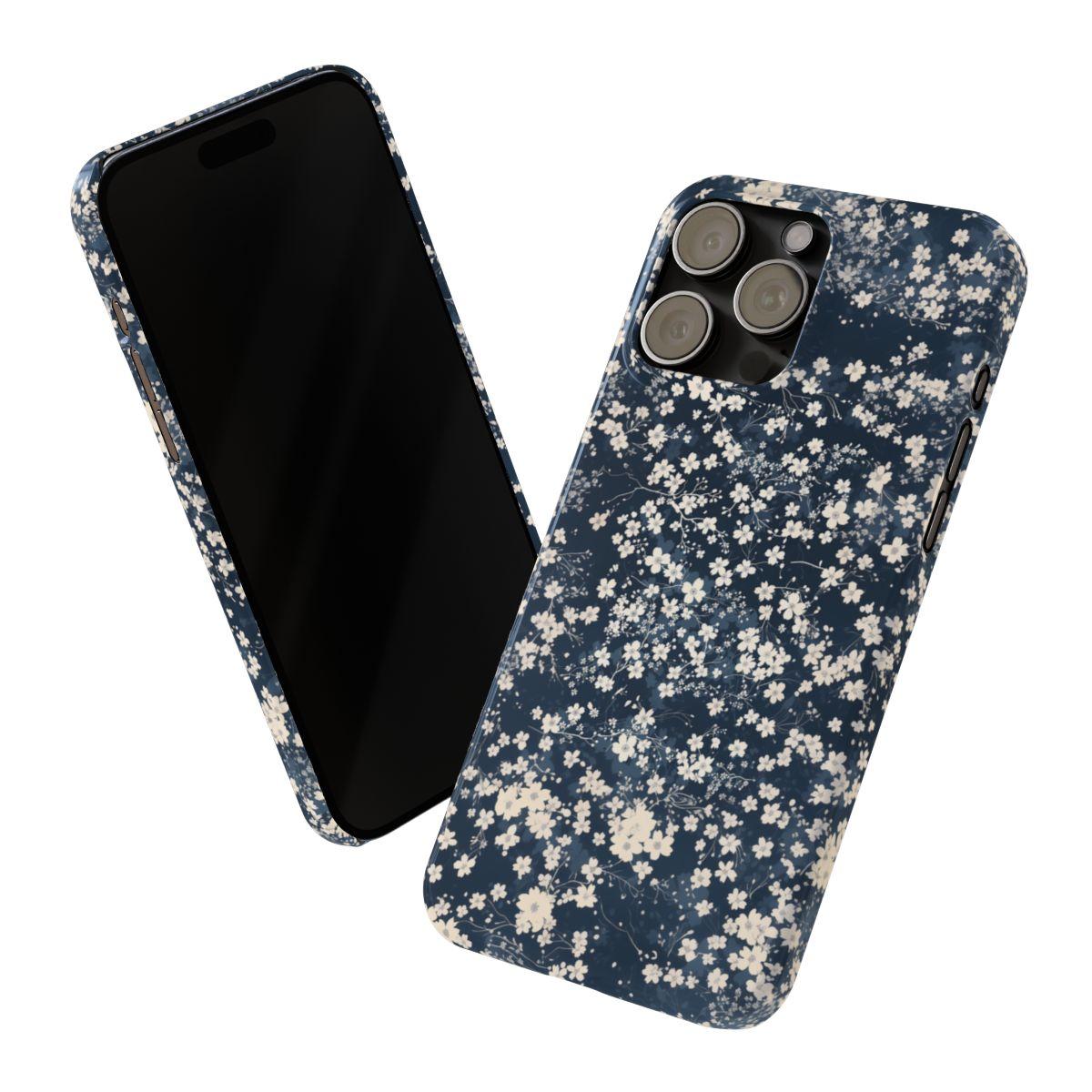 iPhone Case- Cherry Blossom Blue