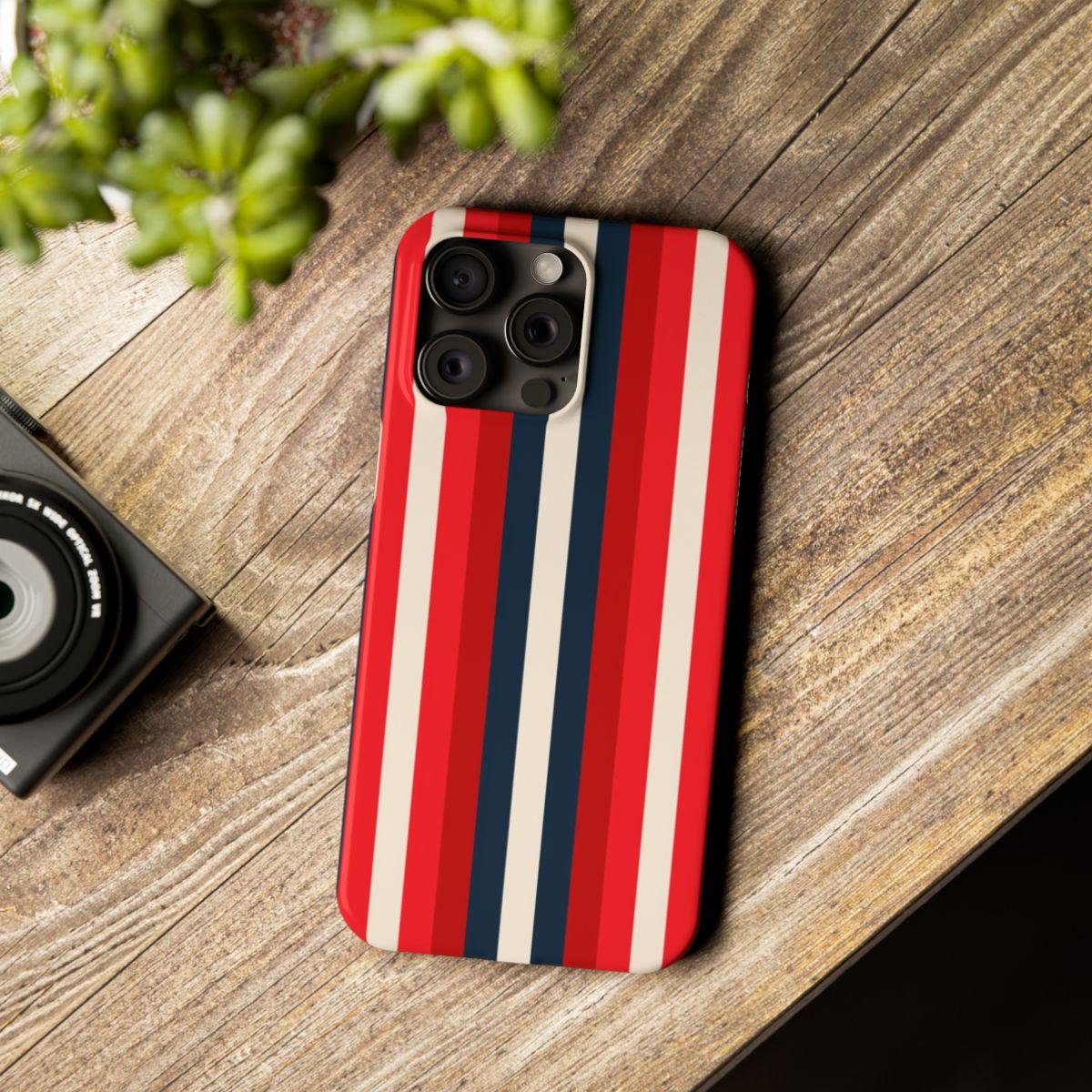 iPhone Case- Bold Red Stripes