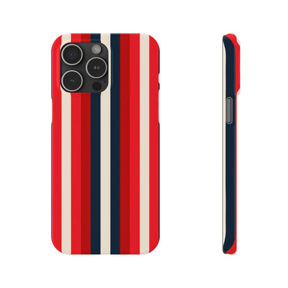 iPhone Case- Bold Red Stripes