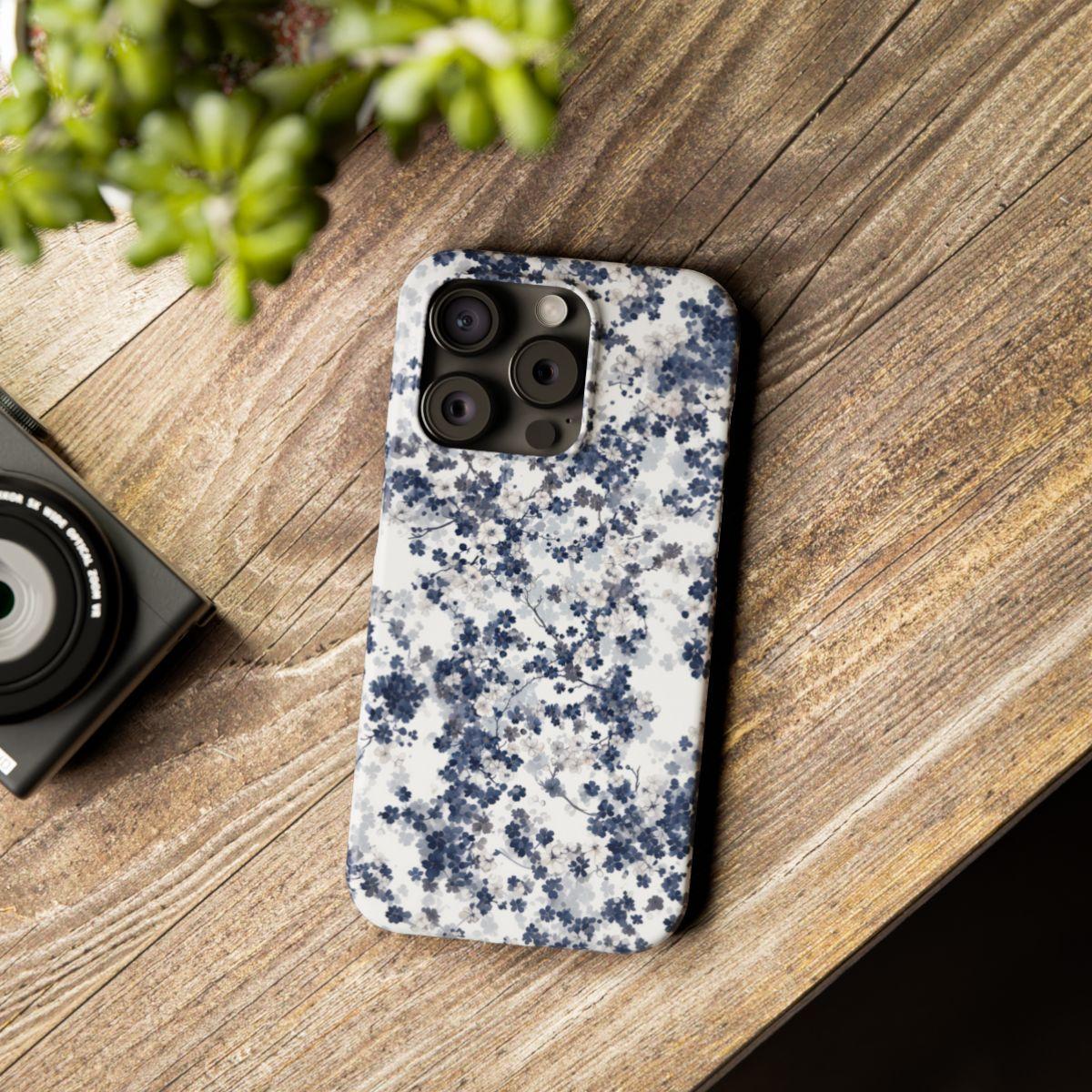 iPhone Case- White Blossom Pattern