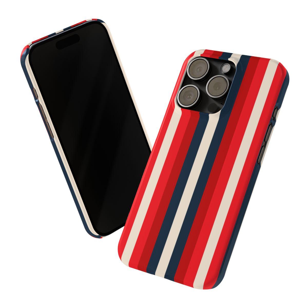 iPhone Case- Bold Red Stripes