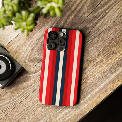 iPhone Case- Bold Red Stripes