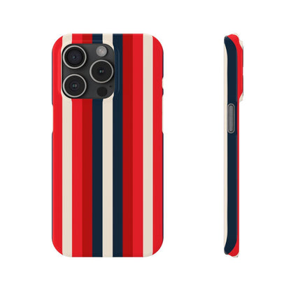 iPhone Case- Bold Red Stripes