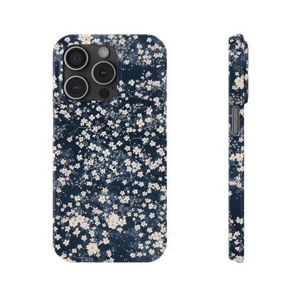 iPhone Case- Cherry Blossom Blue