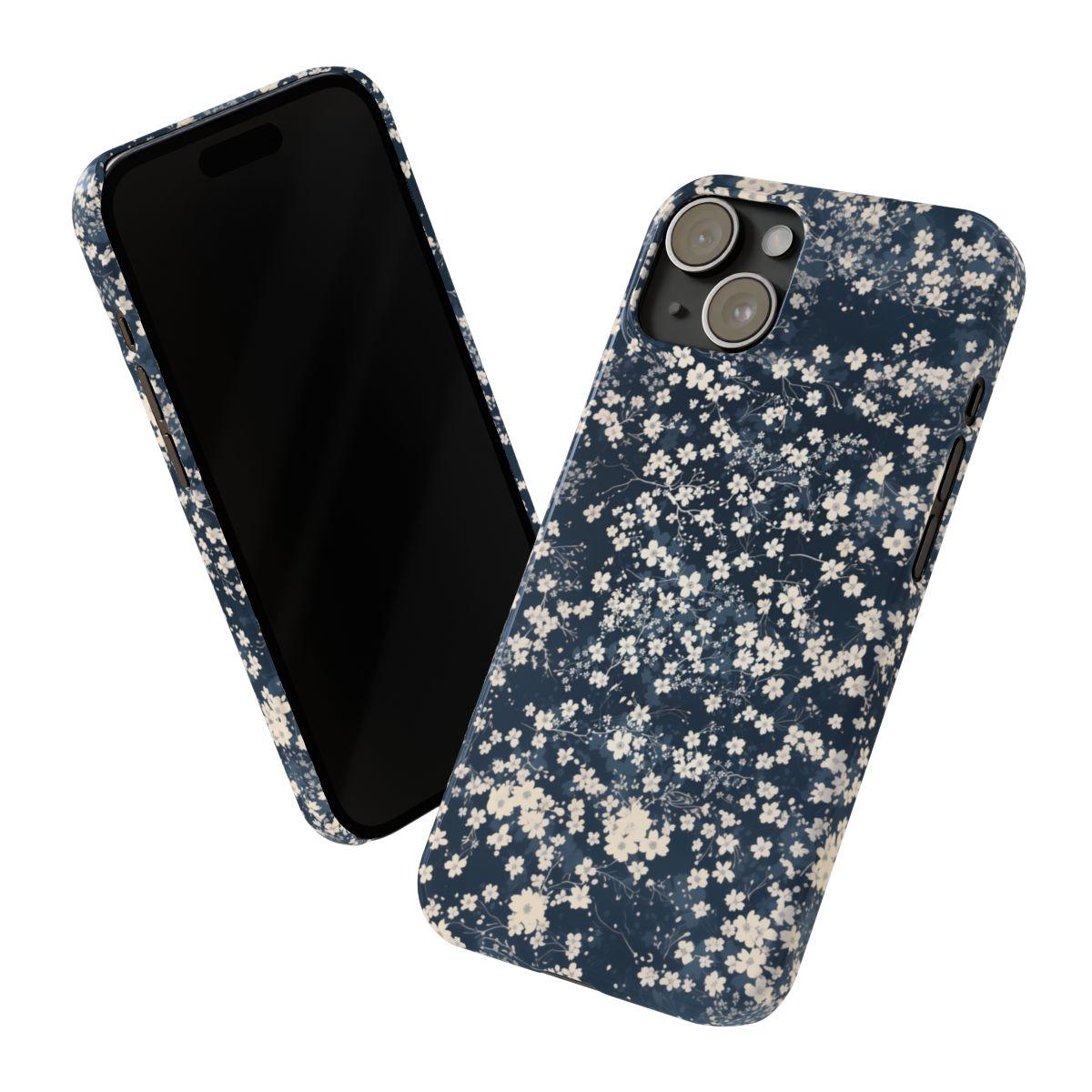 iPhone Case- Cherry Blossom Blue