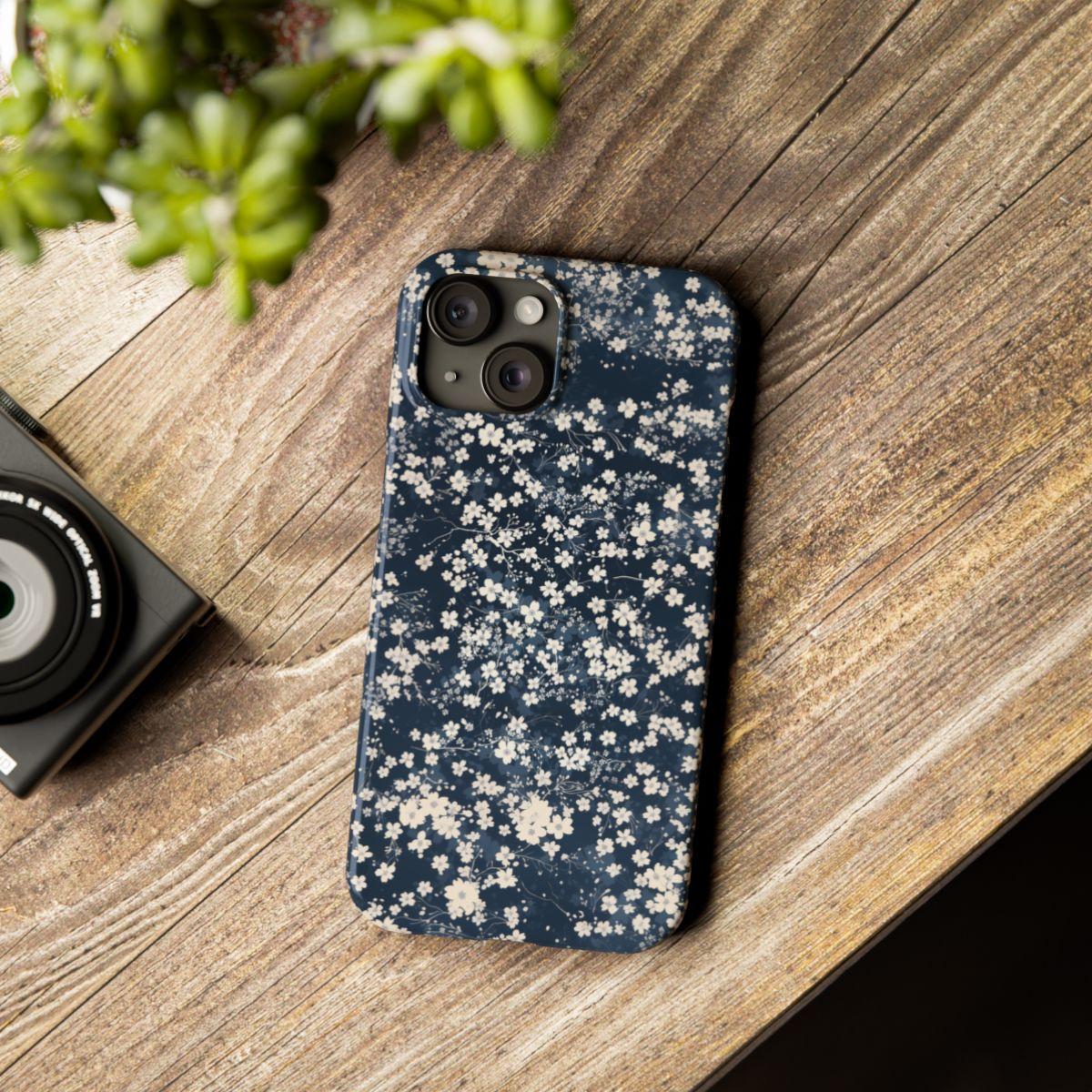 iPhone Case- Cherry Blossom Blue