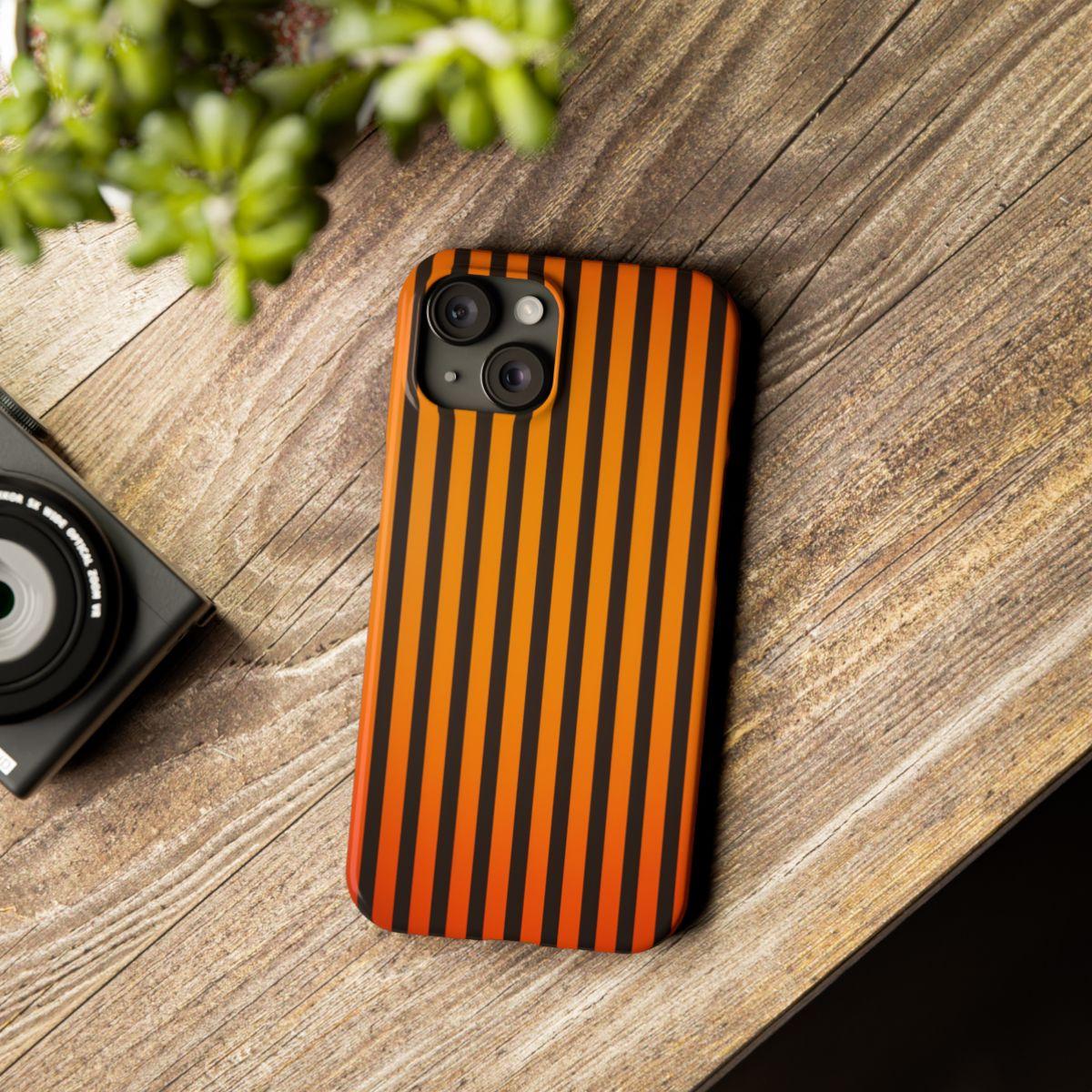 iPhone Case- Subtle Orange Stripes