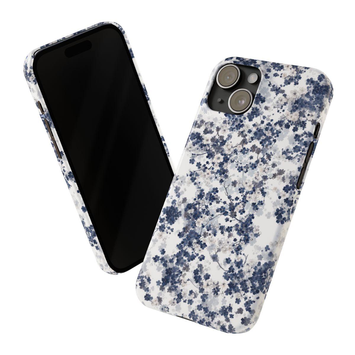 iPhone Case- White Blossom Pattern