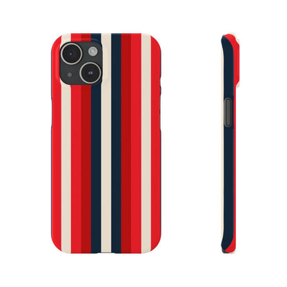 iPhone Case- Bold Red Stripes