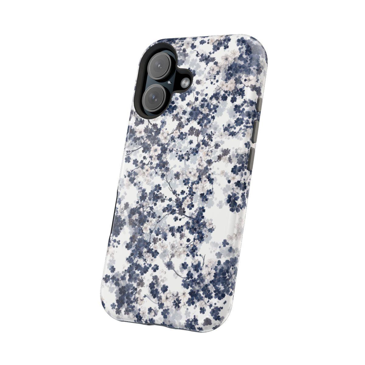 iPhone Case- White Blossom Pattern.