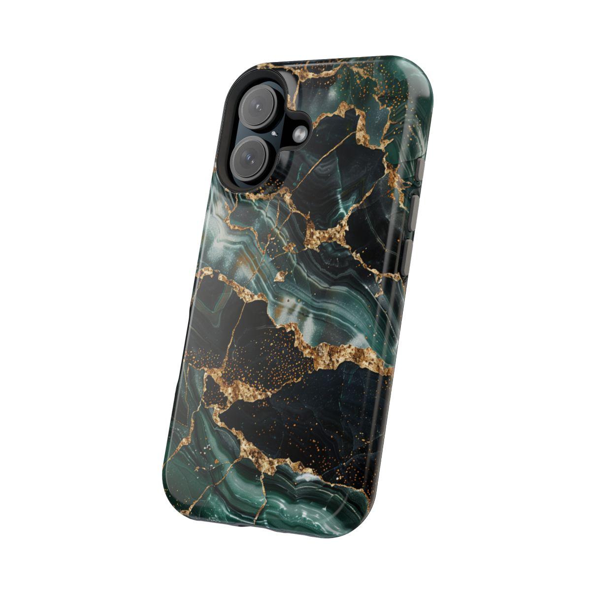 iPhone Case - Golden Vein Blue Marble.