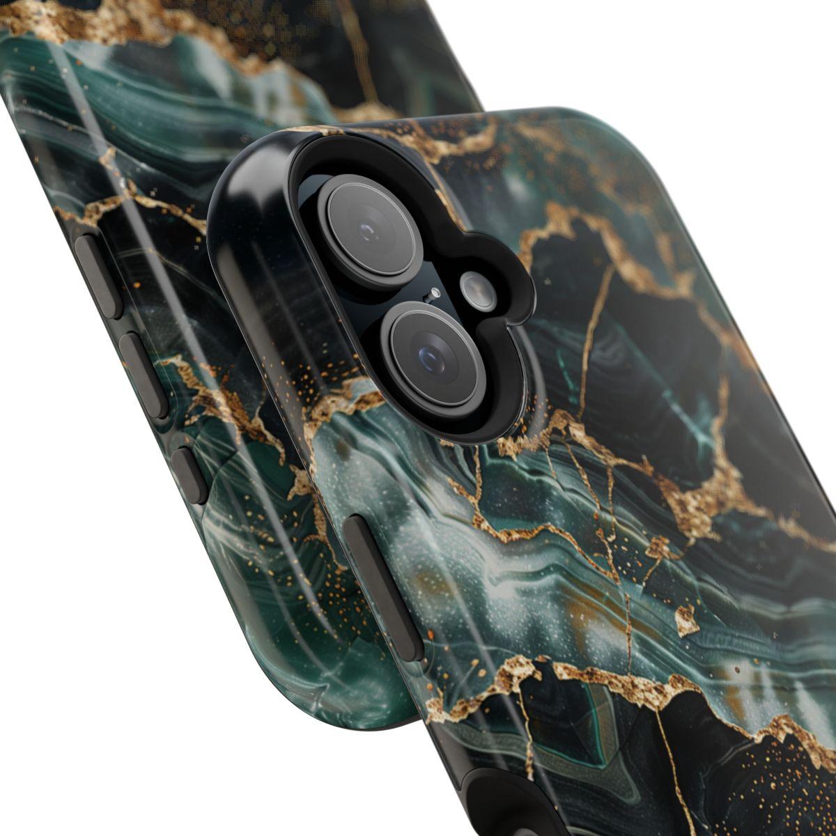 iPhone Case - Golden Vein Blue Marble.