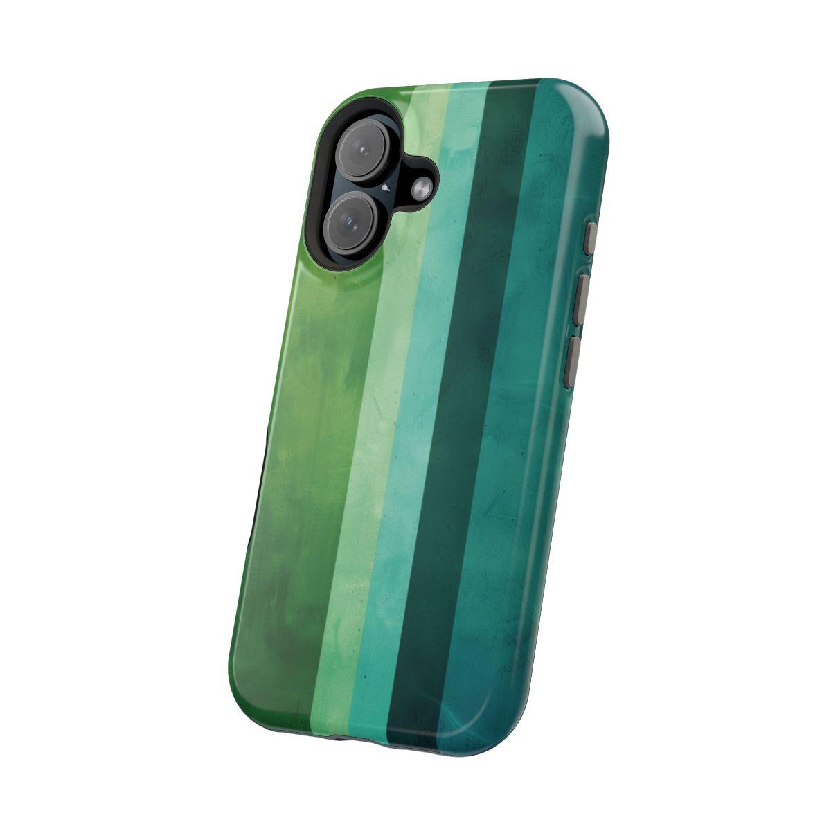 iPhone Case- Vibrant Green Stripes.