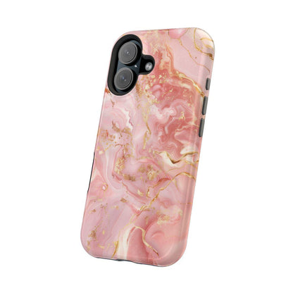 iPhone Case - Golden Vein Pink Marble.