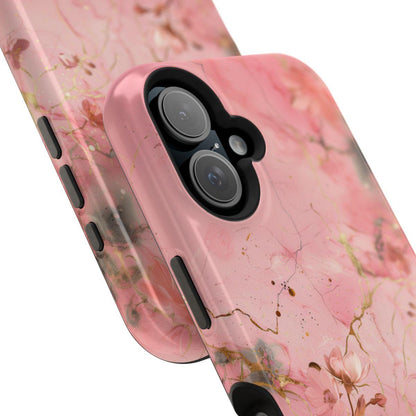 iPhone Case - Flower Pink Marble.