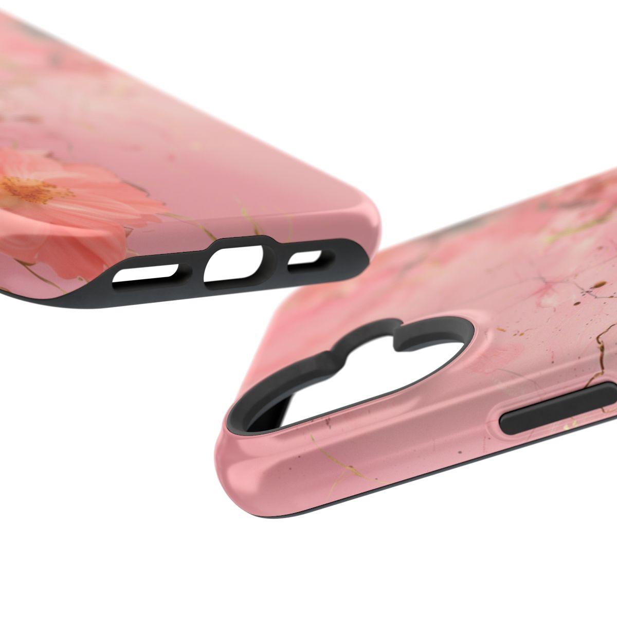 iPhone Case - Flower Pink Marble.