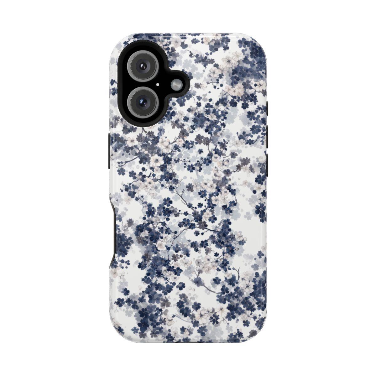 iPhone Case- White Blossom Pattern.