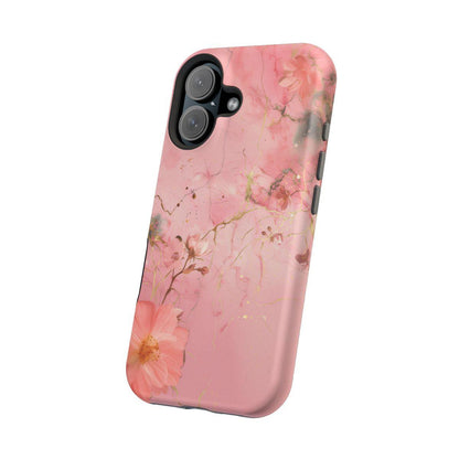 iPhone Case - Flower Pink Marble.