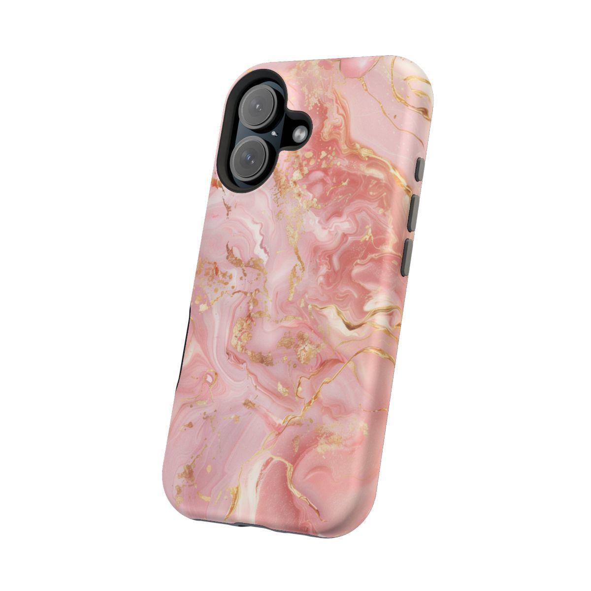 iPhone Case - Golden Vein Pink Marble.