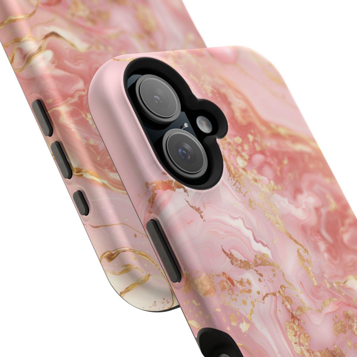 iPhone Case - Golden Vein Pink Marble.